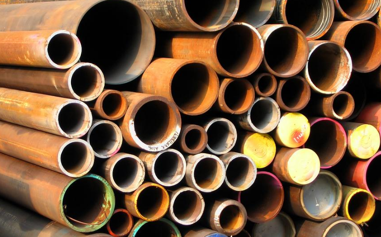 rusty seamless pipe