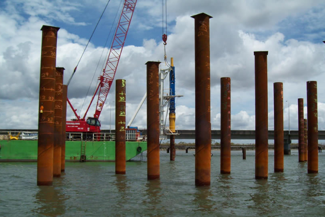 Pier piling construction