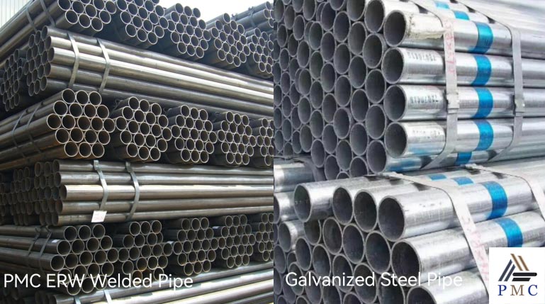 welded steel pipe vs galvanized steel pipe