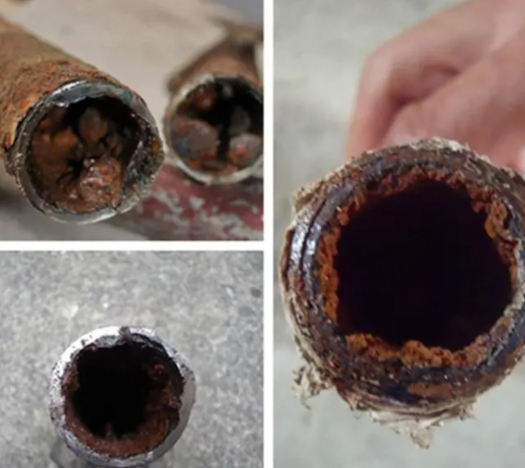rusty galvanized pipe