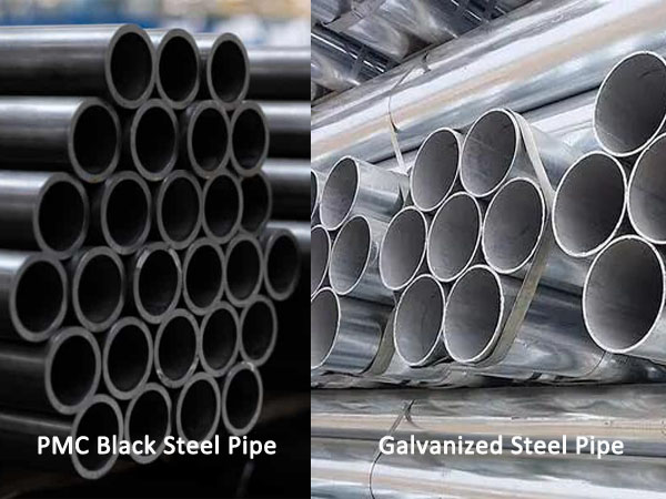 carbon steel black pipe vs carbon steel galvanized pipe