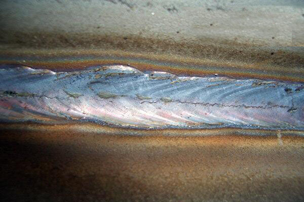 the weld is not fused