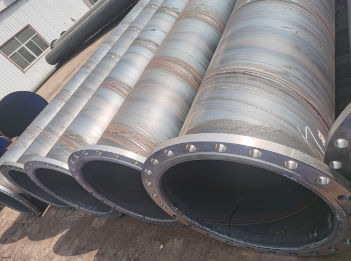 Spiral steel pipe connecting flange