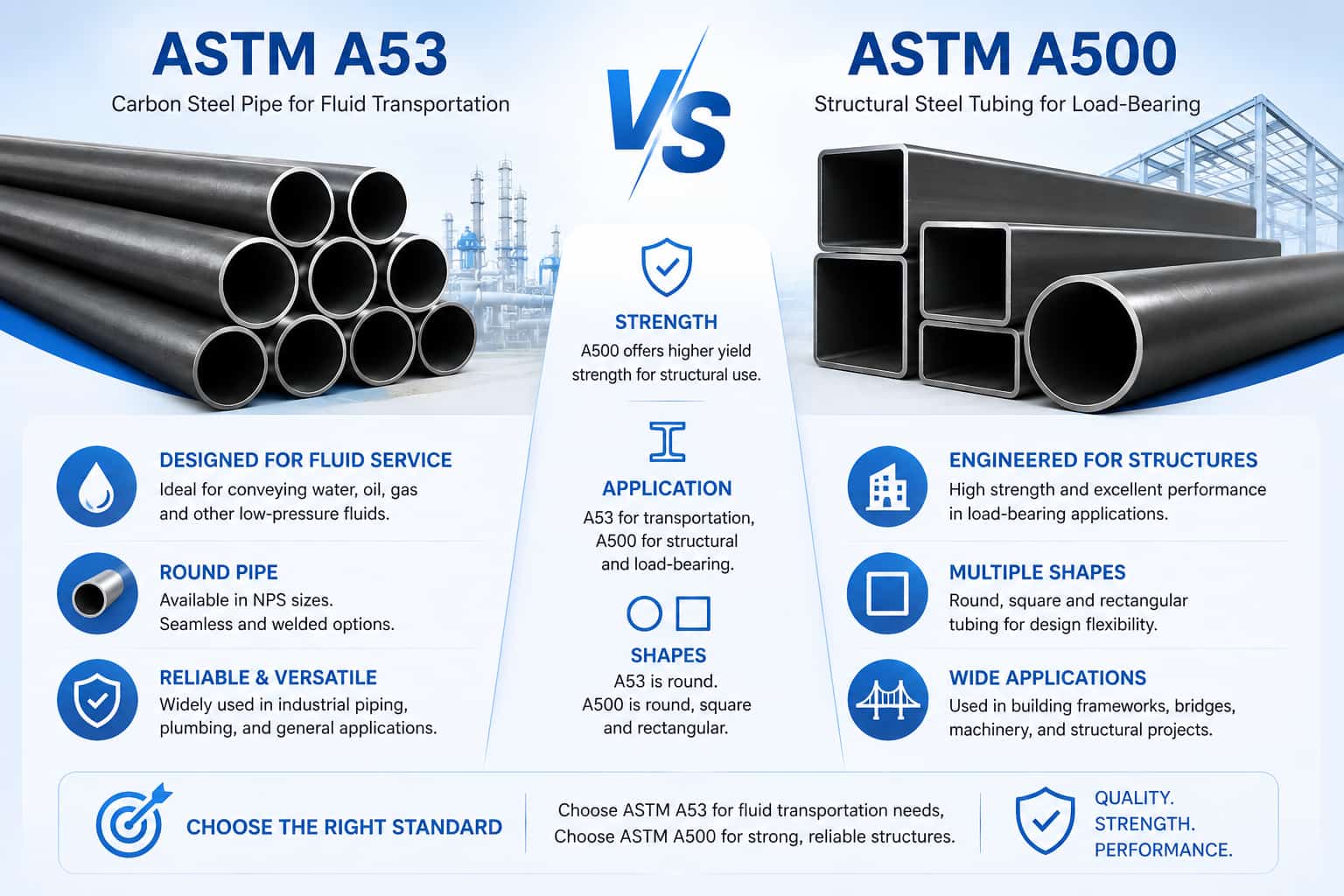 ASTM A53 VS ASTM A500