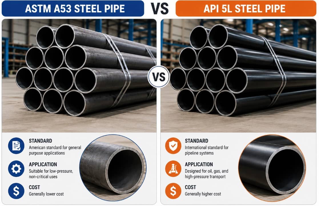 ASTM A53 vs API 5L pipe ASTM A53 vs API 5L pipe