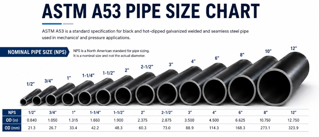 ASTM A53 Dimensions